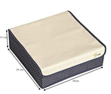 Try topline goods spark premium set of 3 foldable covered drawer organizer closet organizer for socks bras for women underwear baby clothes belts scarves blue