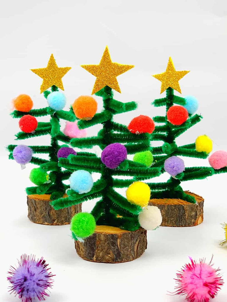 Deck the Halls With Pipe Cleaner Christmas Trees