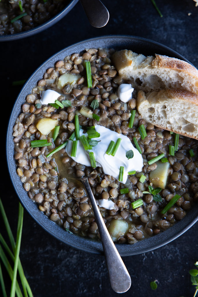 Easy Vegan Brown Lentil Stew