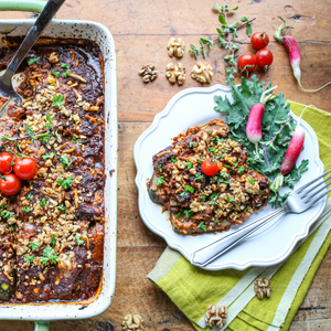 Vegan Lasagna with Zucchini Noodles and Walnuts