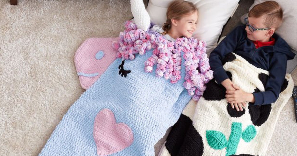 50% Off Bernat Blanket Crochet Kits On Walmart.com | Unicorn, Penguin & More