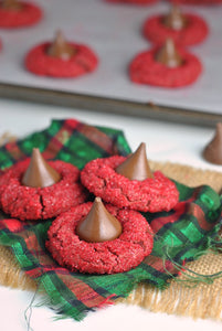 Red Velvet Peanut Butter Blossoms