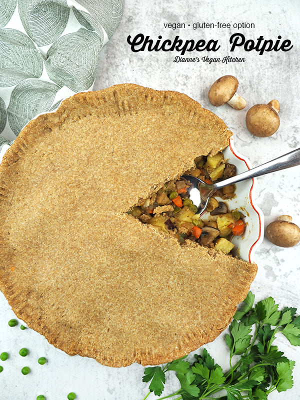 Chickpea Pot Pie from The Truly Healthy Vegan Cookbook