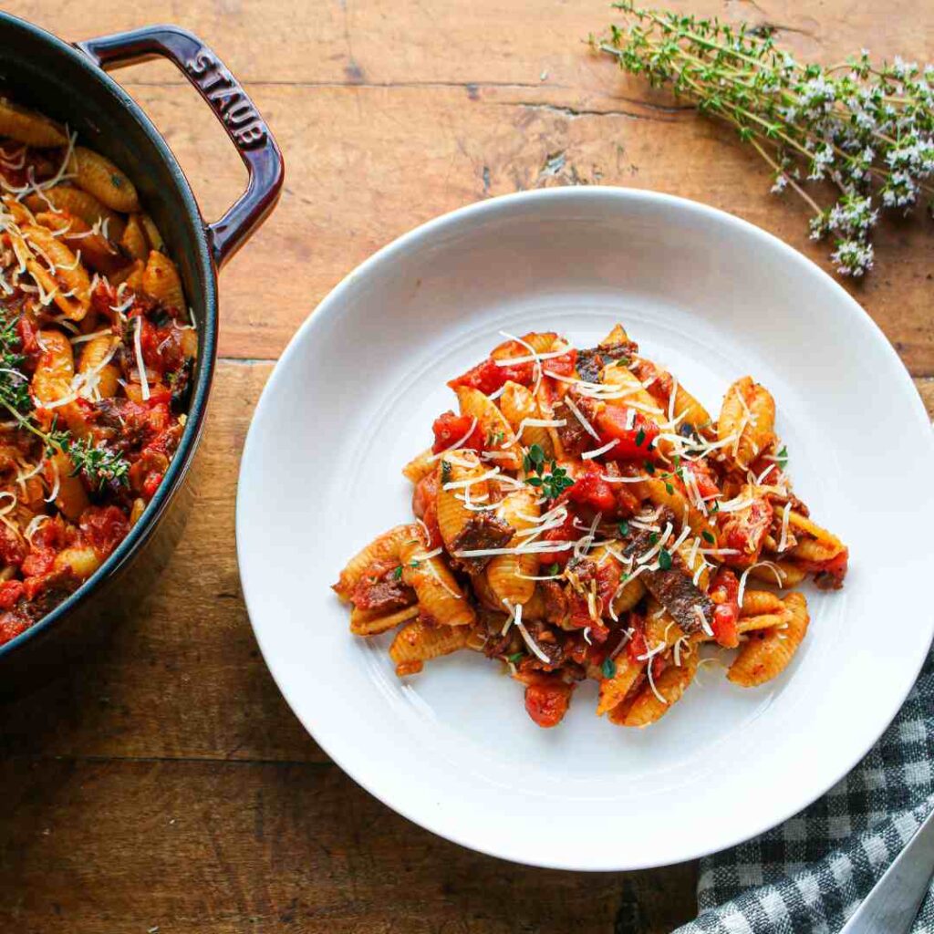 Vegan Pasta Amatriciana