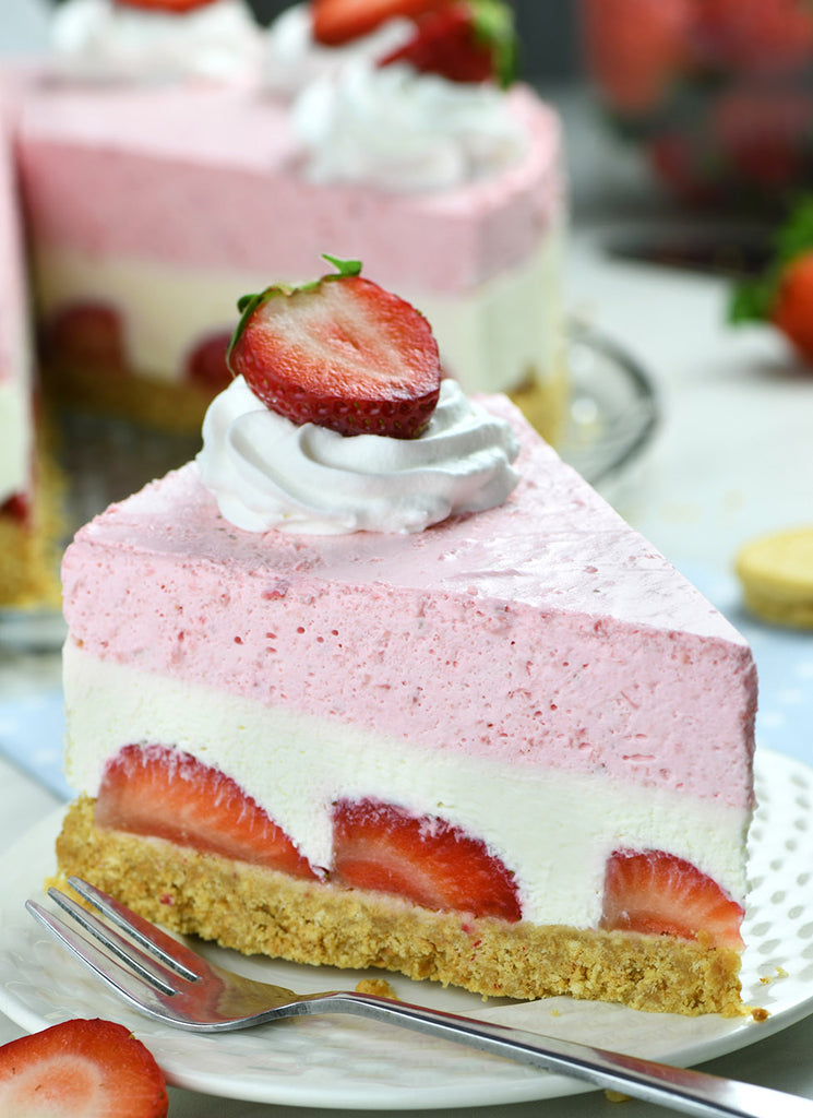Layered No-Bake Strawberry Cheesecake