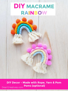 DIY Macrame Rainbow – Yarn Rope Wall Hanging