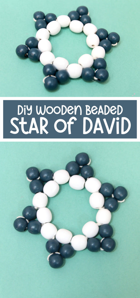 Wooden Beaded Star of David Craft
