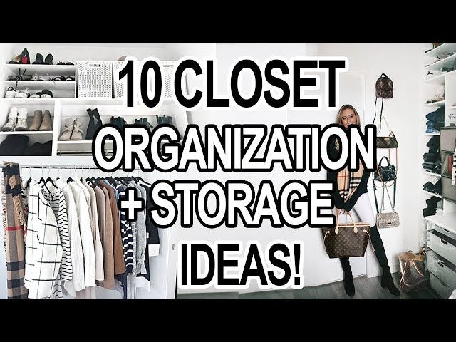 10 NEW CLOSET ORGANIZATION + STORAGE IDEAS FOR SMALL CLOSETS! Affordable, construction free and easy ways to organize a small closet! Give this ...