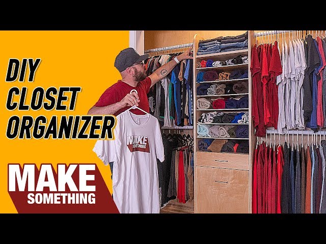 How to make a DIY closet organizer out of plywood with simple joinery