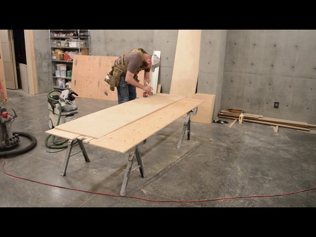 This will be a step by step video of how to build a simple closet organizer from raw materials.