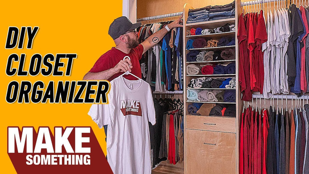How to make a DIY closet organizer out of plywood with simple joinery
