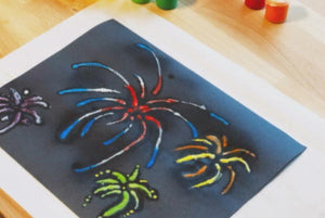Fireworks Raised Salt Painting