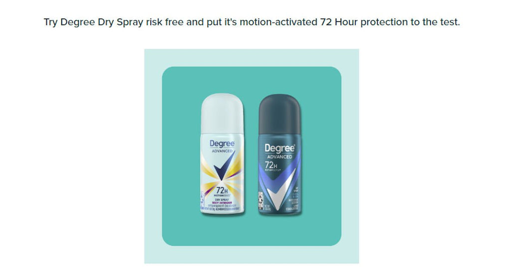 Friday Freebies-Free sample of Degree Dry Spray