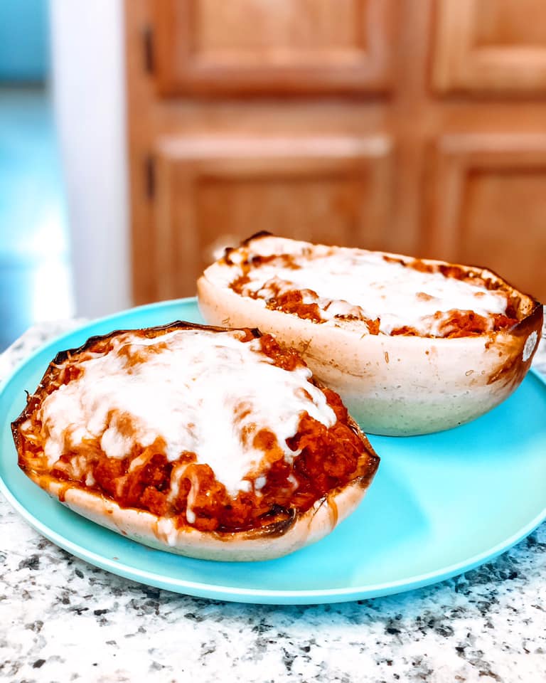Spaghetti Squash Lasagna Boats