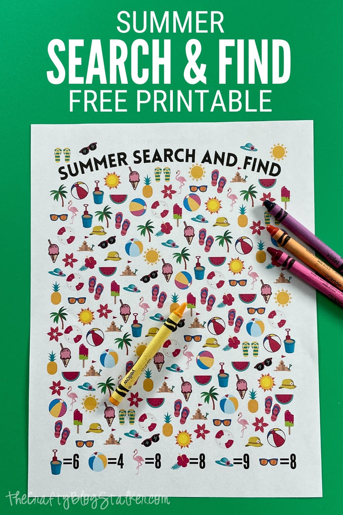 Summer Printable Search and Find Pictures
