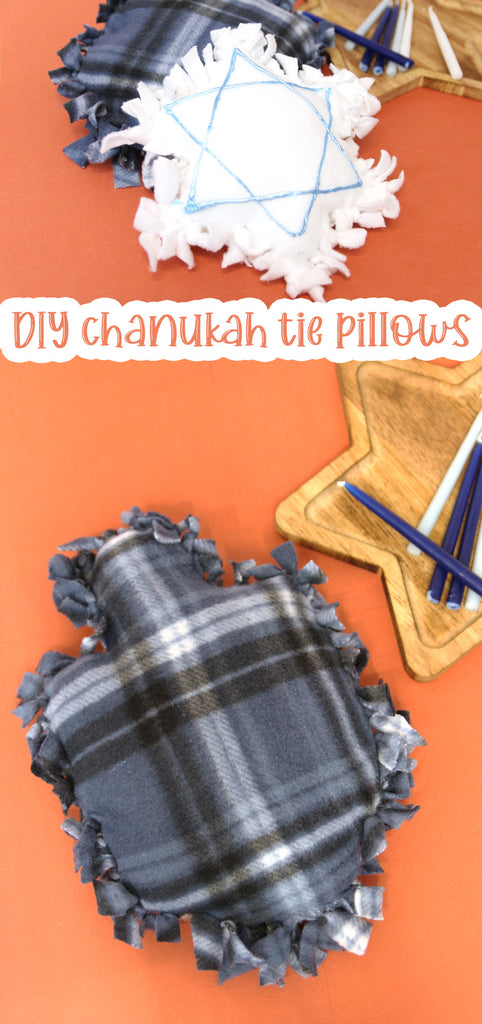 Easy Hanukkah Pillow Craft – No Sew