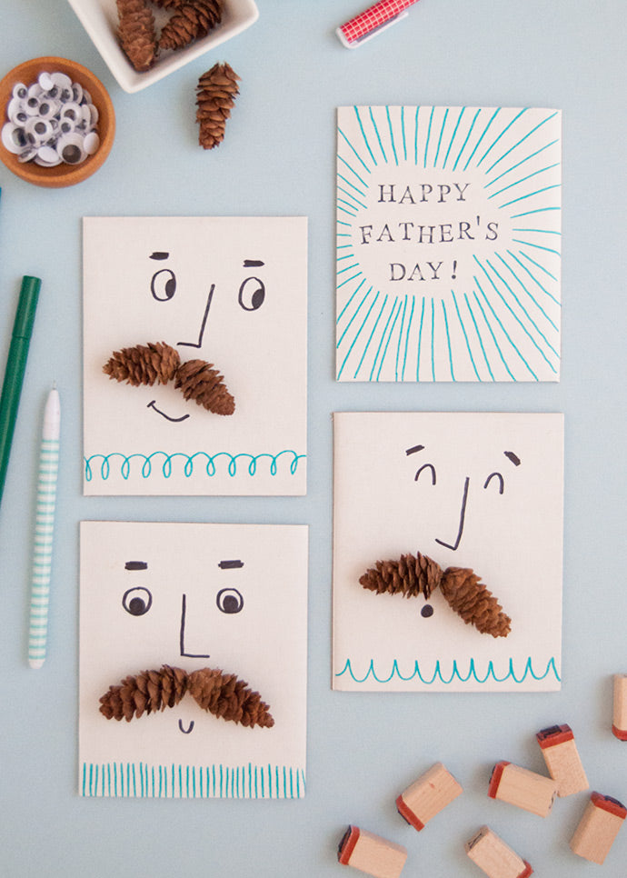 DIY Pinecone Father’s Day Cards