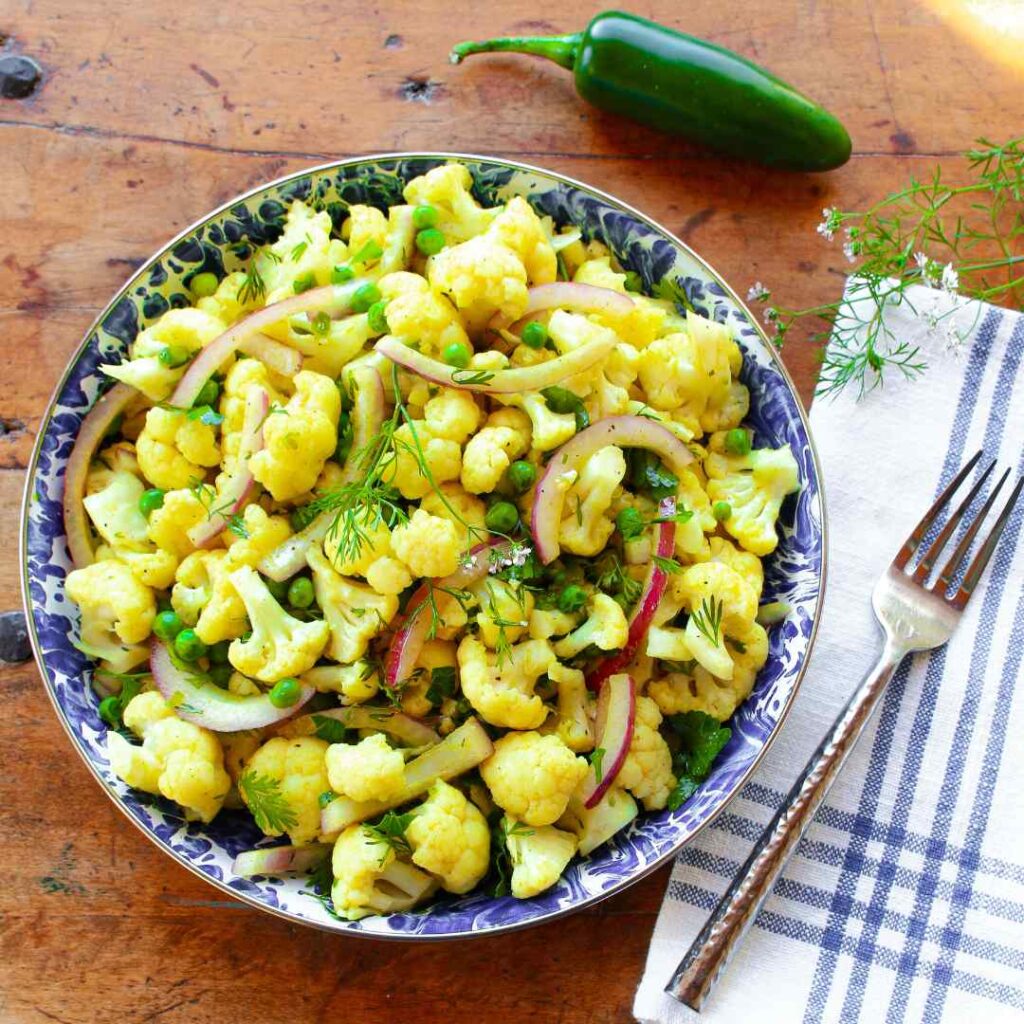 Spicy Cauliflower Salad with Cilantro