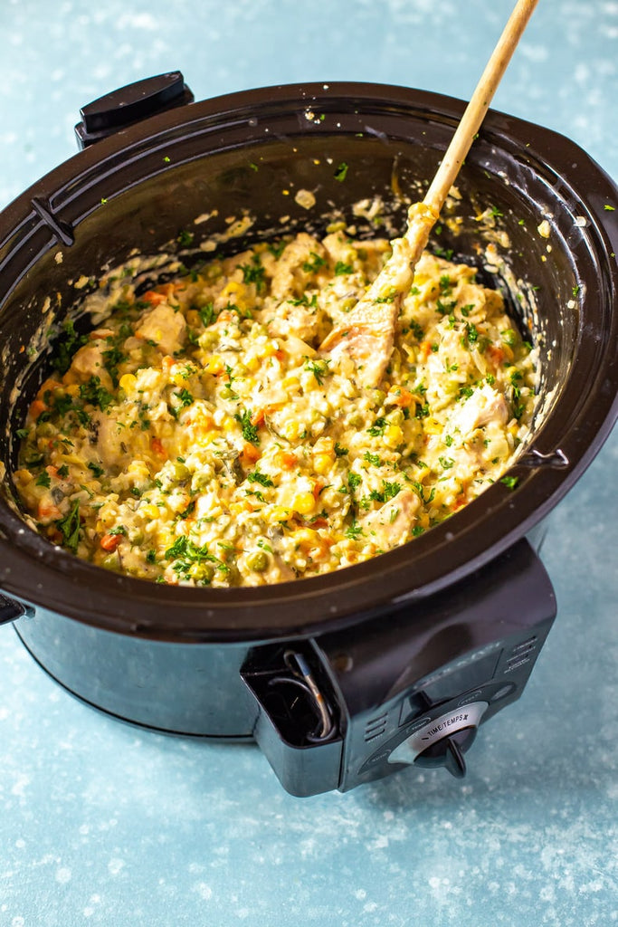 Creamiest Crockpot Chicken and Rice