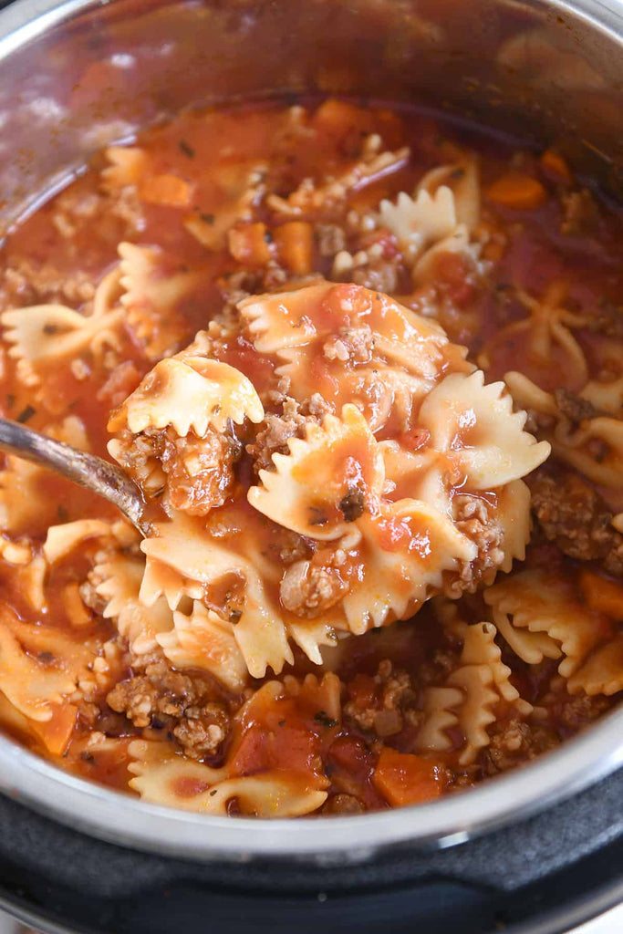 Pressure Cooker Lasagna Soup {+ Stovetop Directions}