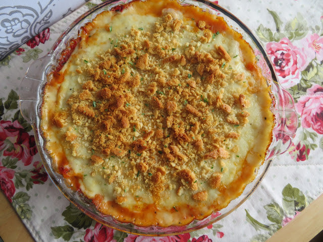 Macaroni Cheese & Tomato Bake for two