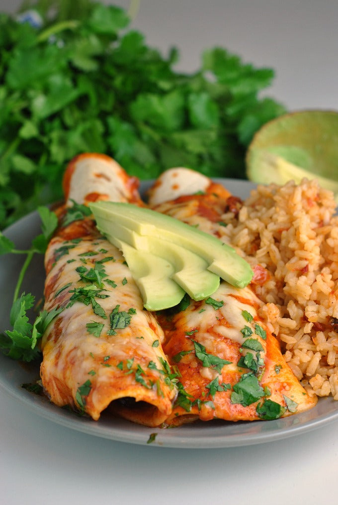 Easy Vegetable Enchiladas + Weekly Menu