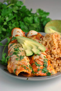 Easy Vegetable Enchiladas + Weekly Menu