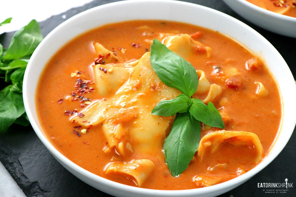 Lasagna Soup with Cashew Cream [Vegan]