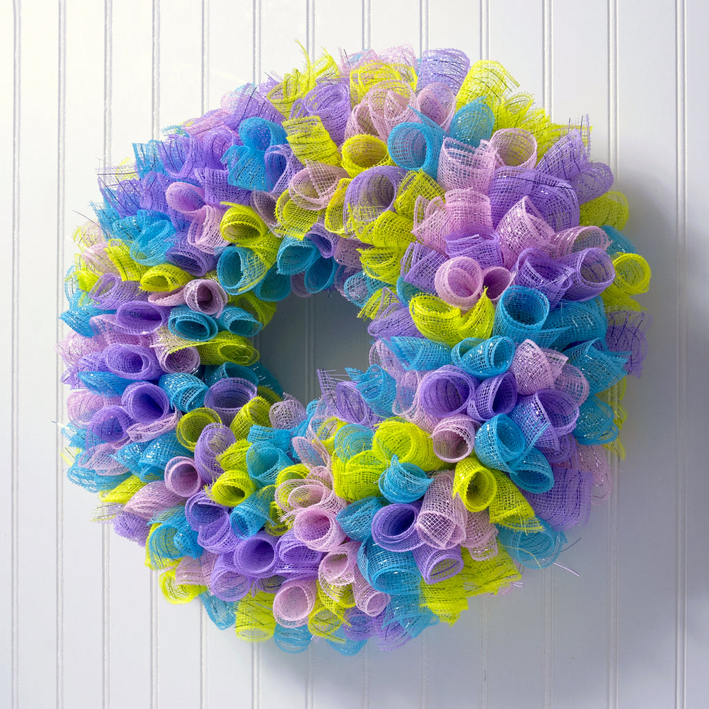 Easter Mesh Wreath in Three Simple Steps!