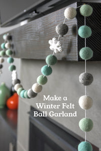 Make a Winter Felt Ball Garland in Minutes
