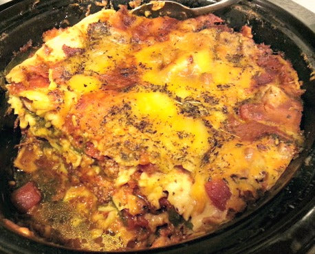 Crockin Around the Christmas Tree | 12 Layer Crockpot Lasagna