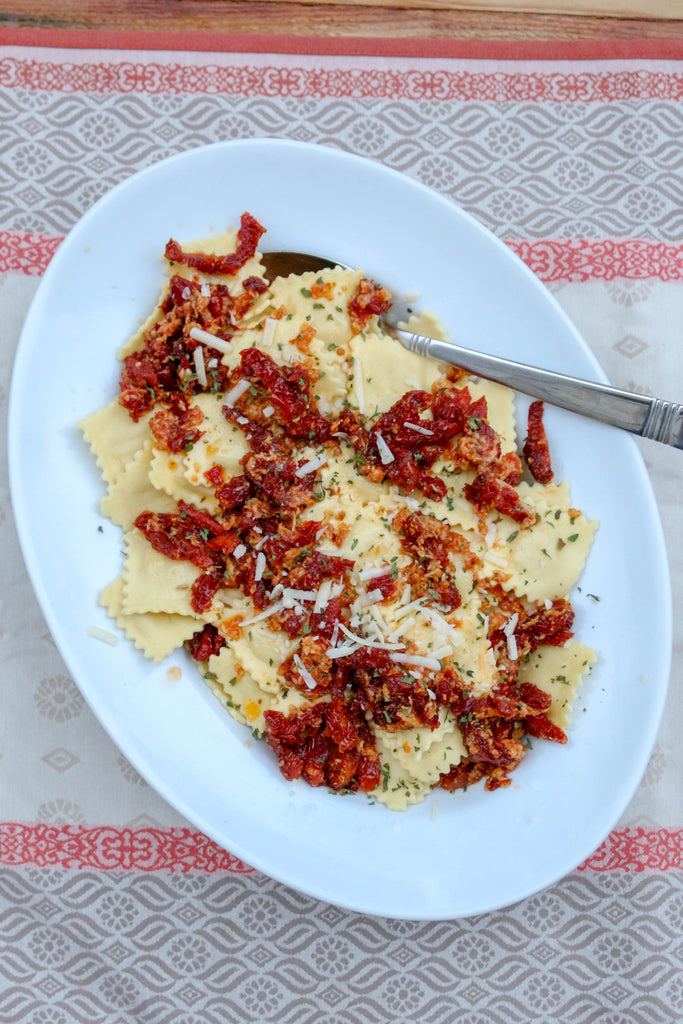 Butternut Squash Ravioli with Sundried Tomatoes