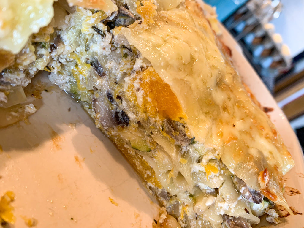 Squash, Mushroom & Courgette Lasagna