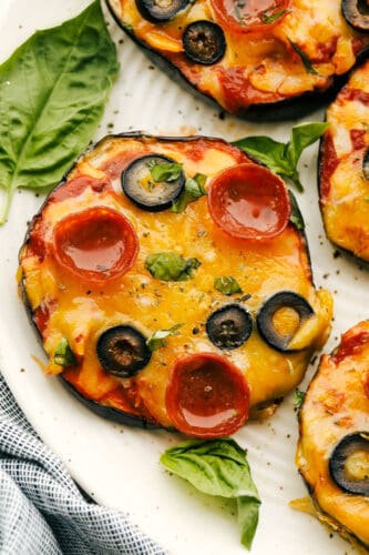 Air Fryer Eggplant Pizza