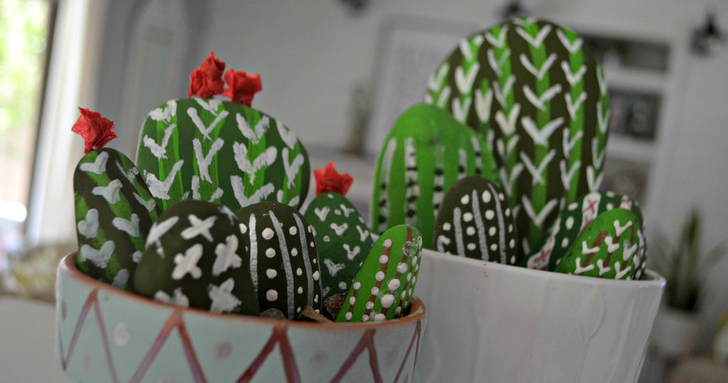 This Painted Rock Cactus Garden is a Fun DIY Project for All Ages!