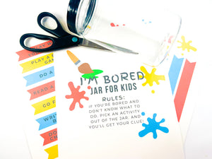 FREE “I’m Bored” Jar Printable Pack