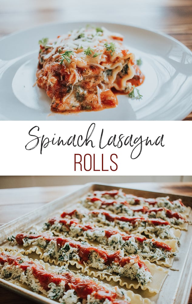 Spinach Lasagna Rolls