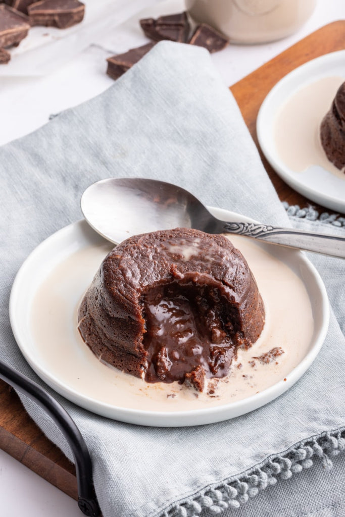 Molten Chocolate Cakes with Irish Cream