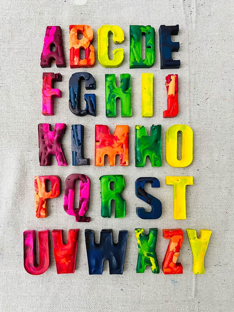 DIY Melted Crayon Alphabet Letters