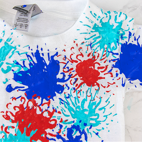 Firecracker T-Shirts a Patriotic Activity for Kids to Wear on the 4th of July!