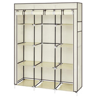 67&quot; Portable Closet Organizer Wardrobe Storage Organizer with 10 Shelves Quick and Easy to Assemble Extra Space Beige