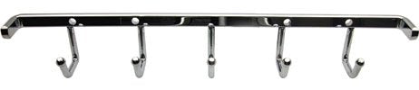 Wall Mount Stationary Belt Rack / Necklace Organizer, Bright Polished Chrome 12"