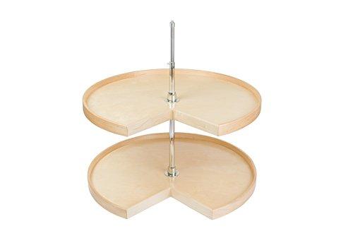 Century Components CON28PCPF Lazy Susan - 2 Independently Rotating Wood Pie Cut Shelves, Base Cabinet Organizer - 28"