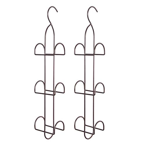 STORAGE MANIAC Hanging Closet Hook for Purses, Ties, Belts, Handbags, Accessories Organizer, 6 Hooks, 2-Pack