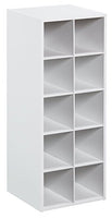 ClosetMaid 1545 Stackable 10-Cube Organizer, White