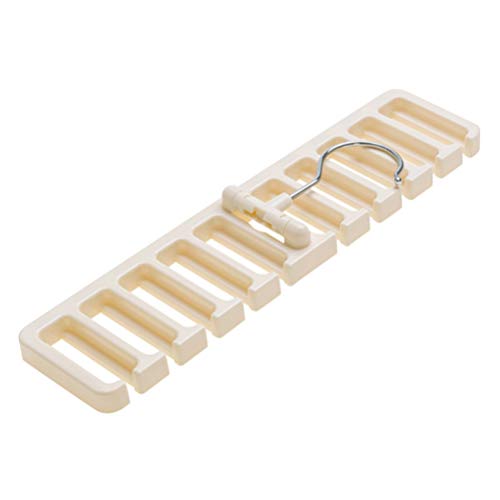 Yardwe Belts Rack for Closets Tie Organizer Holder Multi-Functional Scarf Hanger Organizer Holder (Beige)