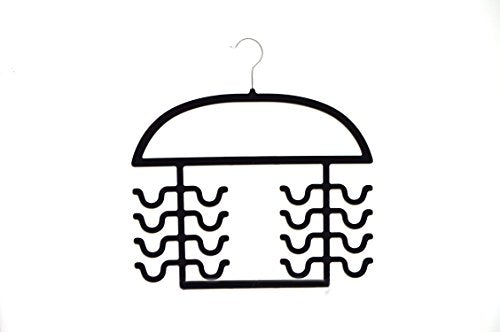 Velvety Womens Sport Tank Top, Cami, Bra, Strappy Dresses, Bathing Suit Closet Organizer Hanger, Set of 2 Black, USA patented