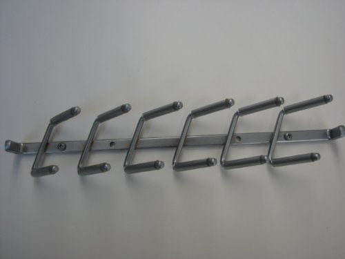 Wall Mount Stationary Tie Rack, Brushed Satin Chrome, 12"