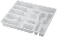 United Solutions BA0010 White Plastic Cutlery Tray and Utensil Organizer-Organizes Your Silverware Drawer