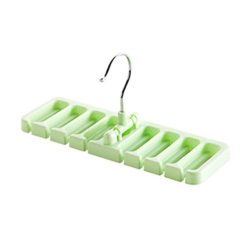 Braceus Closet Storage Rack Tie Belt Scarf Organizer Space Saver Rotating Hanger Holder (Green)